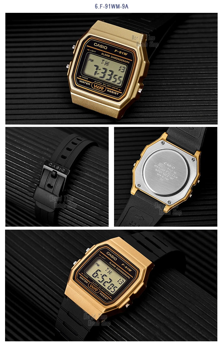 Casio F-91WM-3A Men's Classic Digital Resin Watch - Olive Green/Black
