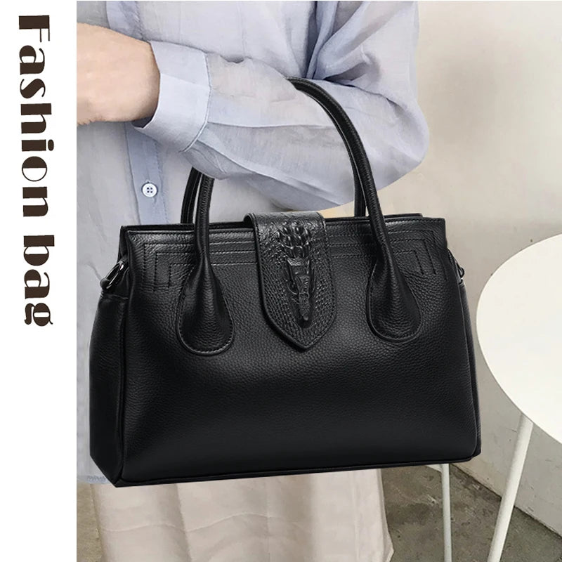 Aidanni Genuine Leather Women's Bag 2026 New Versatile Shoulder & Crossbody Bag, Fashion Ladies Handbag for Elegant Women