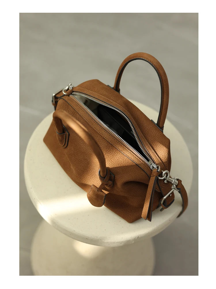 Women Genuine Leather Luxury Crossbody Bags With Adjustable And Detachable Shoudler Strap Elegant Soft Handbag