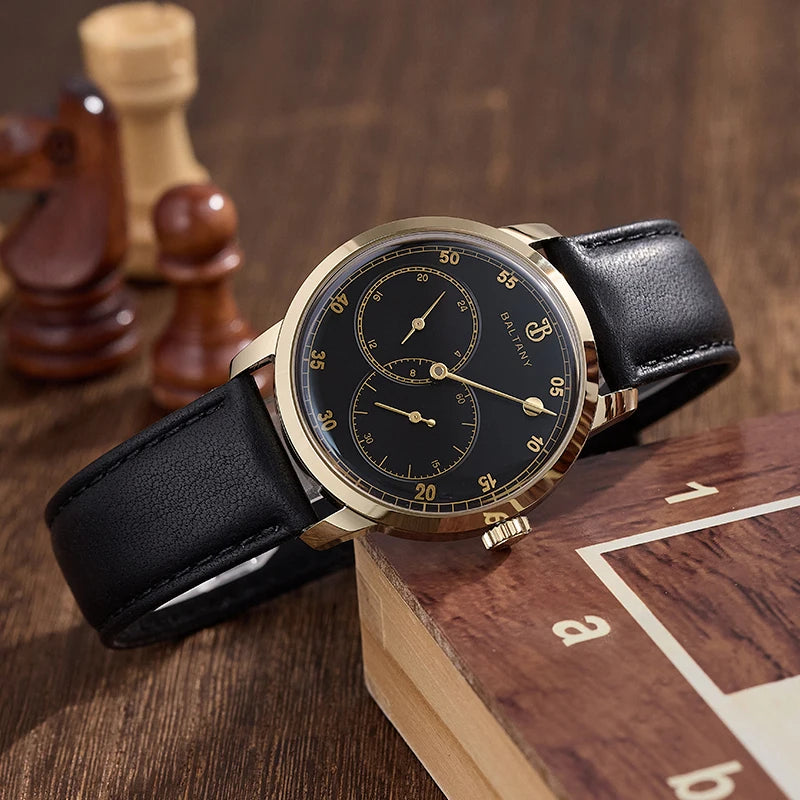 Baltany S4098 Original Design Asymmetric Dial 82S7 Retro Watches Stainless Steel 38MM Automation Mechanical Dress Watch For Man