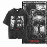 G24 Exclusive Big Size Cool Cotton Men's COOLMIND Printed Graphic T-shirt | Acid Washed Streetwear O-neck Men's Tee Tshirt