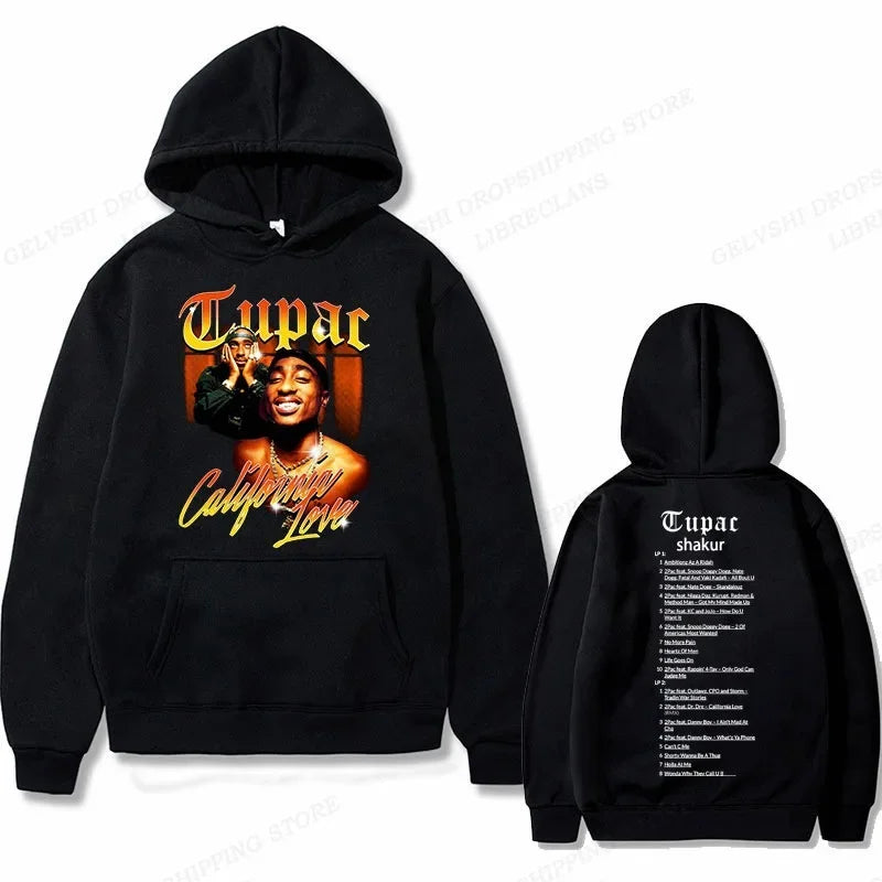 Tupac 2Pac Graphic Fleece Hoodie for Men