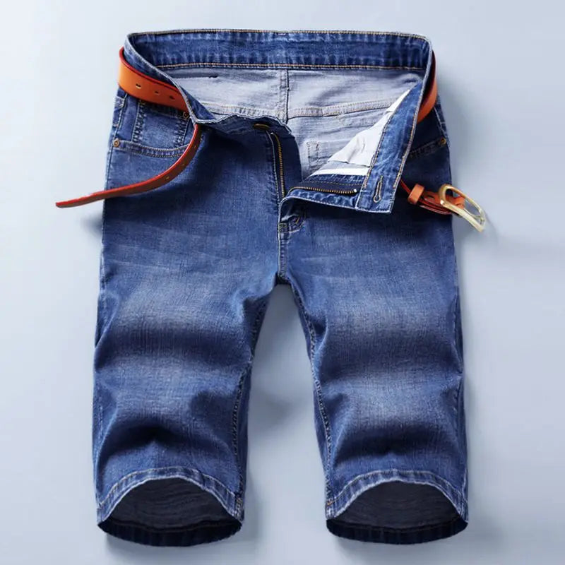 Men's Slim Stretch Denim Shorts | Summer Style
