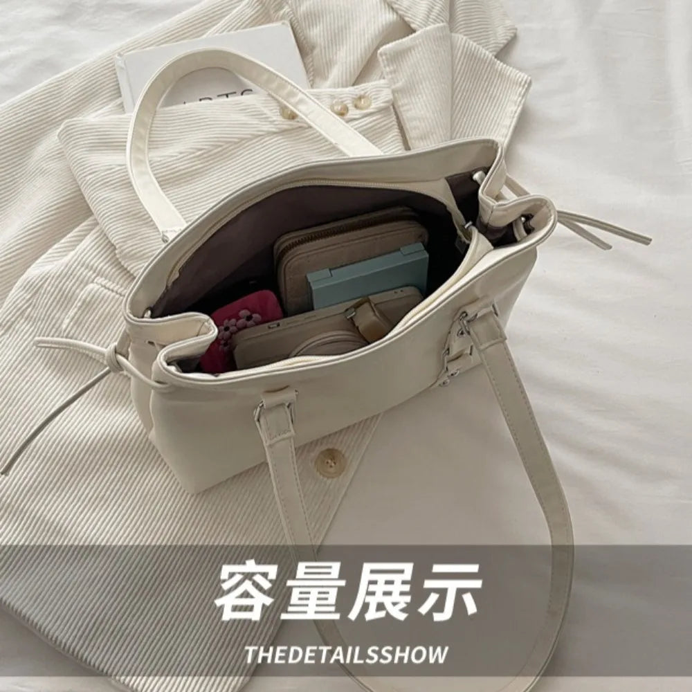 Women's Retro PU Leather Shoulder Tote Bag