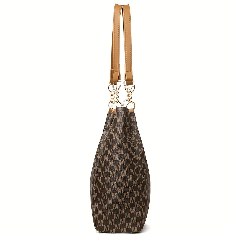 Women's Vintage Letter Tote Shoulder Bag
