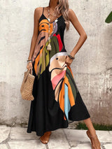 Floral Print Summer Maxi Dress