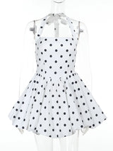 Polka Dot Halter Mini Dress