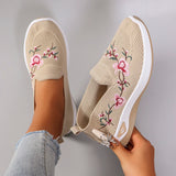 Women's Breathable Mesh Flat Sneakers — Lightweight Slip-On Casual Shoes