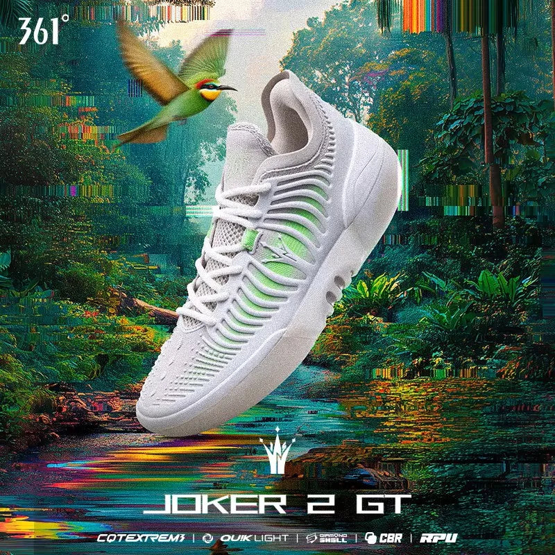 361 Degrees Joker 2 GT Men Basketball Shoes New Trendy Leather Breathable Shock-Absorbing Wear-resistant Male Sneakers 672611111