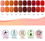 MXSI 60-Color Gel Nail Polish Kit – Glitter UV Set