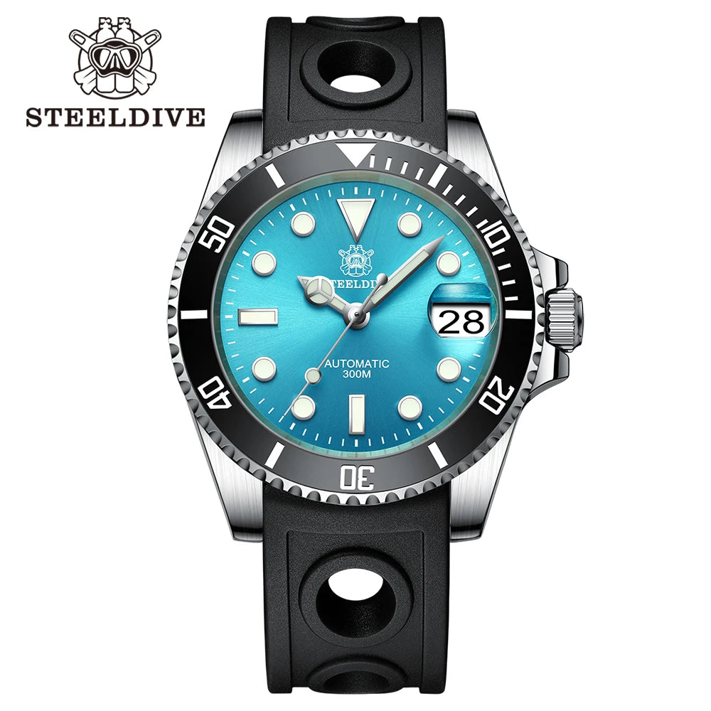 SD1953 Hot Selling Ceramic Bezel 41mm Steeldive 30ATM Water Resistant NH35 Automatic Mens Dive Watch