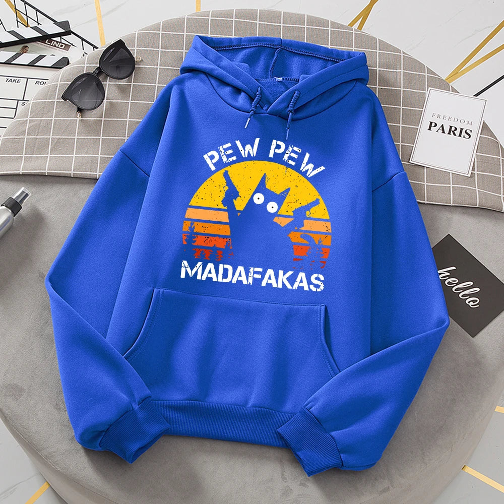 Pew Pew Madafakas Cat Hoodie