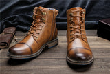 Retro Men Boots  Fashion Comfortable  Spring Leather Boots