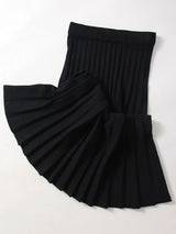 Elegant Knit Pleated Mini Skirt for Women