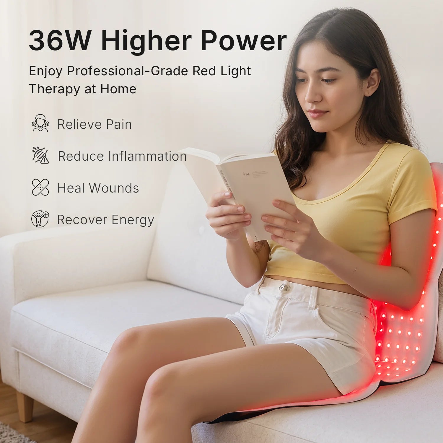 Upgraded Hello Face L7 Large Red Light Therapy Mat 792pcs LEDs 660 & 850nm Infrared Light Therapy Pad For Full Body Pain Relief