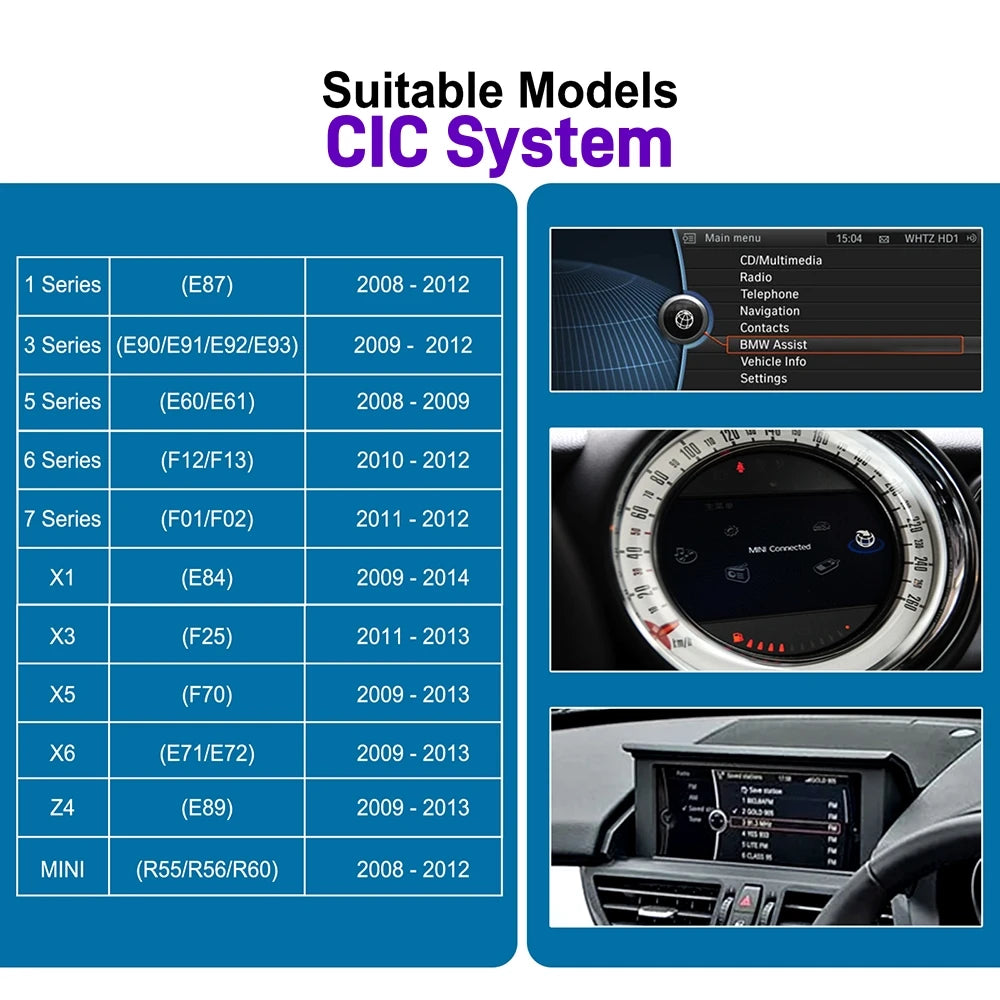 Wireless CarPlay & Android Auto for BMW CIC/NBT Systems