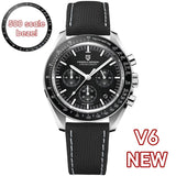 PAGANI DESIGN 2026 New V6 Moon Watches Men Luxury Quartz Watch For Men Speed Sport Chronograph AR Sapphire Crystal Wristwatch