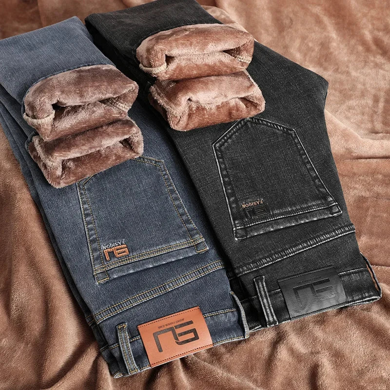Men's Fleece-Lined Stretch Jeans