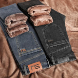 Men's Fleece-Lined Stretch Jeans
