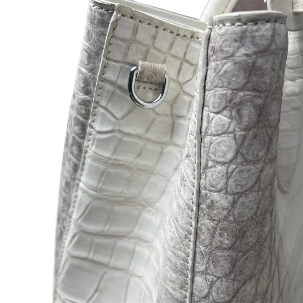 Himalayan Crocodile Belly Leather Women's Structured Handbag