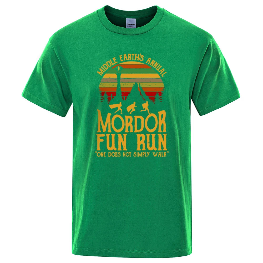 Mordor Fun Run Cotton Graphic T-Shirt