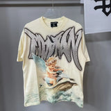 MIXED EMOTION Oversized Cotton Rhinestone T-Shirt