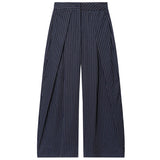 Women’s High-Waist Striped Wide-Leg Pants