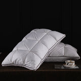 Luxury 3D Bread White Goose Down Feather Pillows for Sleeping Body Neck Protection Bed Pillows Soft Comfort 100% Cotton Cover