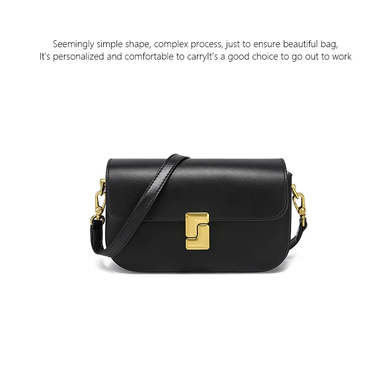 Women’s Split Leather Shoulder Bag Trend Brand Small Square Bags Luxury Designer Handbag Messenger bag for Female