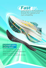 ONEMIX Marathon Carbon Plate Running Shoes Shock Absorption Ultra-light Sports Shoes Rebound Technology Outdoor Men Sneakers