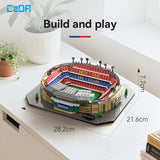 CaDA Camp Nou (Barcelona FC) Stadium Building Block Set / 728 Pieces / Collector's Item for Football Fans & Block Enthusiasts