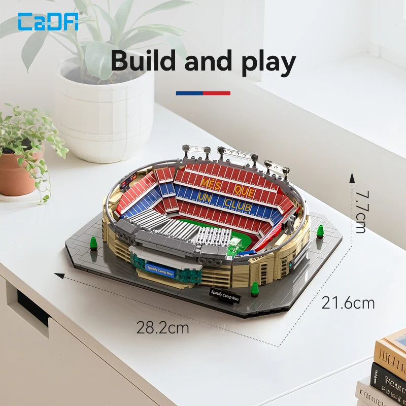 CaDA Camp Nou (Barcelona FC) Stadium Building Block Set / 728 Pieces / Collector's Item for Football Fans & Block Enthusiasts