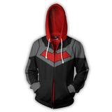 Superhero Nightwing Robin Cosplay Hoodie Costume Sweatshirt Halloween Zipper Outerwear Casual Hoodies Cosplay Costume Jackets