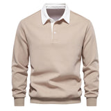 Men's Relaxed Polo Collar Sweater – Autumn Long Sleeve