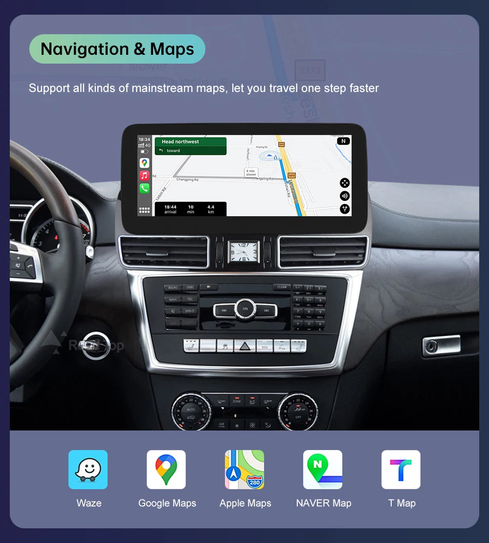 12.3" CarPlay Screen for Mercedes-Benz ML/GL 2012–2015