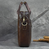 Genuine Leather Briefcase Bag for 15.6 inch laptop computer bag cowskin handbag for men male leather crossbody shoulder bag