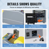 SucceBuy ZCUT-9 Automatic Tape Cutting Machine Paper Slitting Dispenser 6-60mm Adhesive Electric Tape Cutter for Product Package