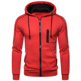 Men's Color Block Fleece Zip-Up Hoodie