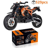 Technical MOC Construction Bricks Motorcycle Model Creative Building Kit Assembly Toys Educational Gift for Children Boys Girls