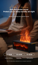 Flame Essential Oil Diffuser, 3D Flame Fireplace Aromatherapy Machine Colorful Humidifier with Remote Control, Fireplace Flame