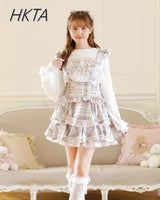 Lolita Plaid Strap Skirt – High Waist Mini for Women