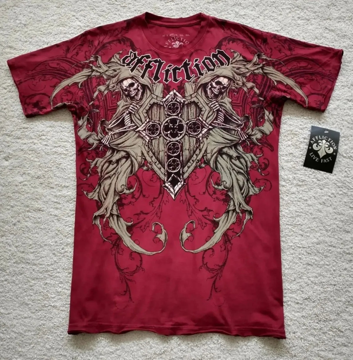 Men's Gothic Skull Print Breathable Street T-Shirt