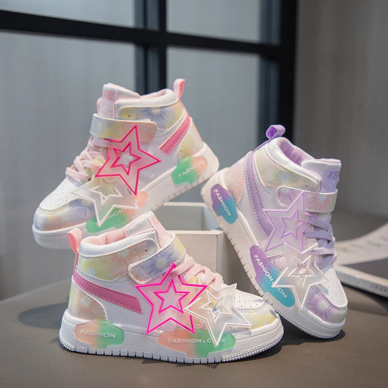 Classic Kids' Leather Fashion Sneakers