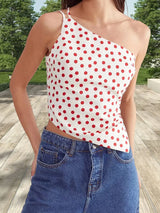Floral Off-Shoulder Ruffle Crop Top