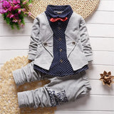 Toddler Boys' 3-Piece Polka Dot Suit Set with Bow Tie