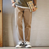 Maden Men's Khaki Selvedge Straight-Leg Jeans