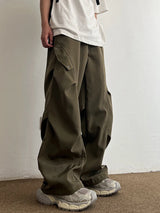 Techwear Parachute Cargo Pants - Men's Hip Hop Wide Leg Streetwear