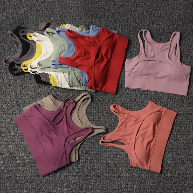 Fitness Shorts Yoga Sets Women's Tracksuit High Waist Sportswear Bra Workout Leggings Cycling Gym Shorts Sports Suit With Pocket