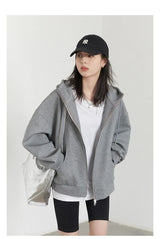 Women’s Relaxed Cotton-Blend Drawstring Hoodie