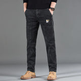 Men’s Fashion Print Straight-Cut Jeans